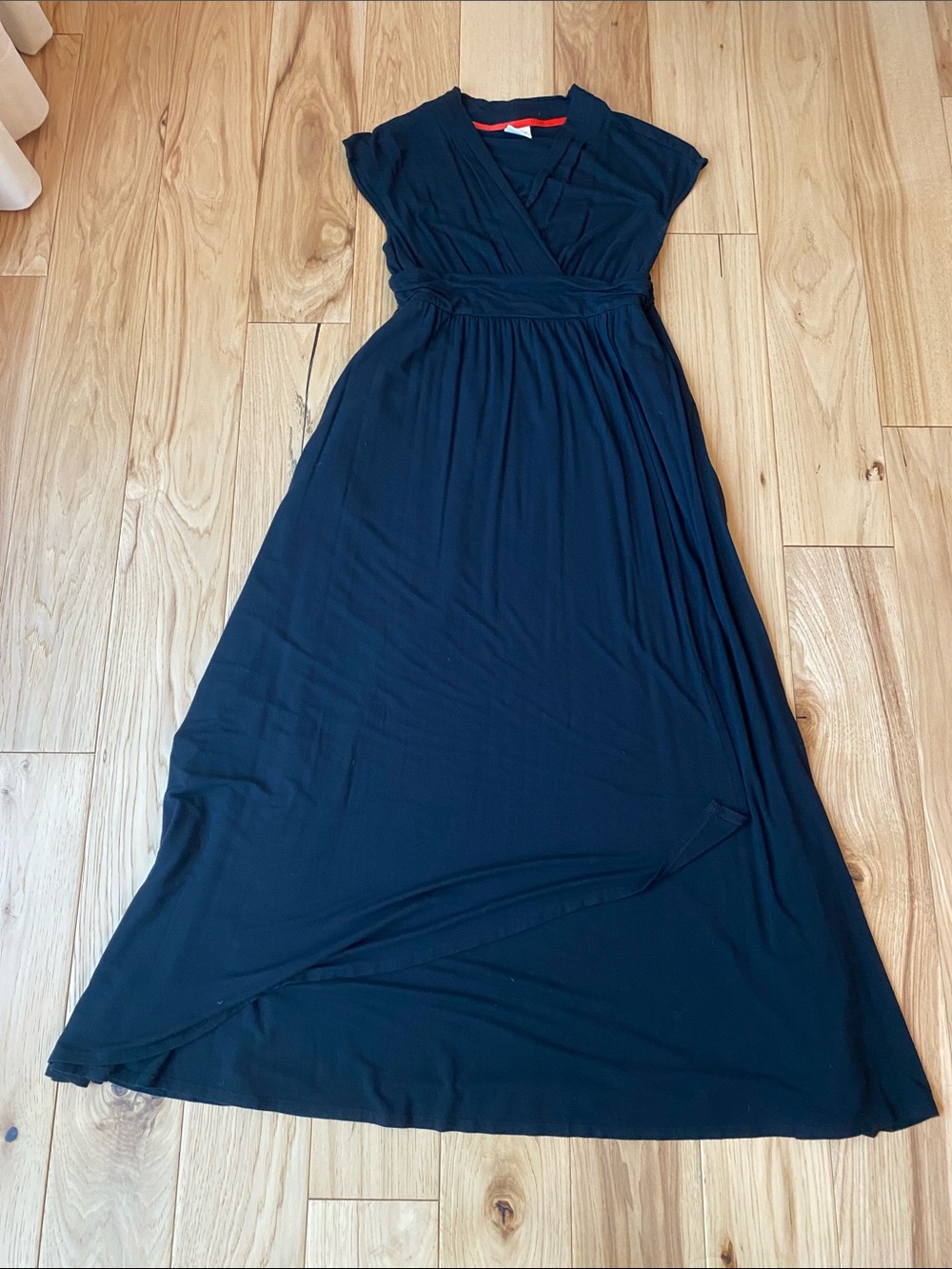 Soma Black Wrap-Style Maxi Dress